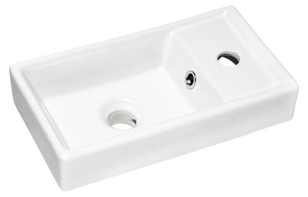 Lavabo in Vetroceramica VEDEA 40 cm, bianco lucido