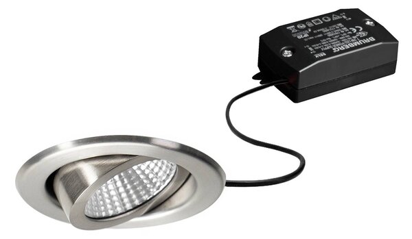 BRUMBERG Faretto LED da incasso BB09, on/off, acciaio inox BB09, Alluminio / Grigio / Zincato, Soggiorno / Sala da pranzo, Acciaio Inox, Downlight