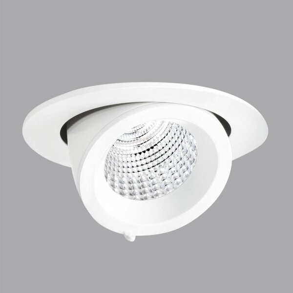 Performance in Lighting Lampada incasso EB431 LED spot bianco 3.000K, Bianco / Opale, Alluminio, Lampade da incasso per negozi