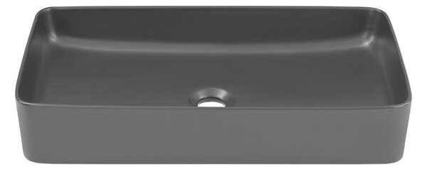 Lavabo in Vetroceramica SLIM, nero, 61 cm