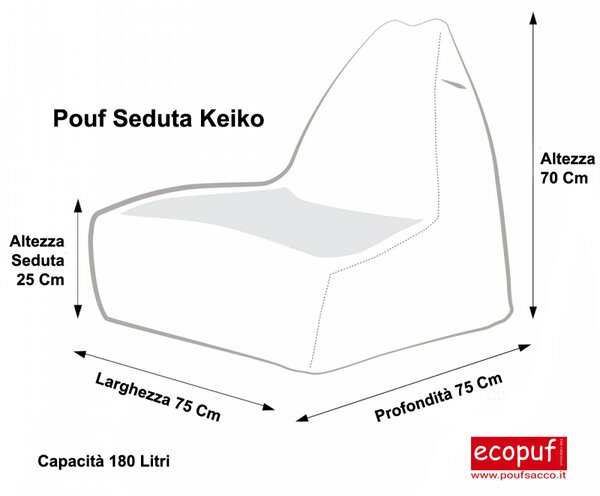 Pouf poltrona a sacco seduta keiko s modern design