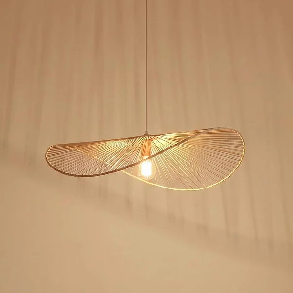 Lampada a sospensione Valdorin Lindby, dimmerabile, Crema / Ambra, Soggiorno / Sala da pranzo, Carta / Lunolit / Lunopal, Moderno, Lampada a sospensione