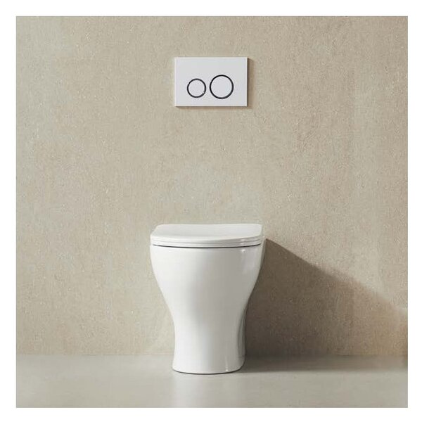 Kamalu wc filomuro in ceramica rimless con copriwc softclose | giuly