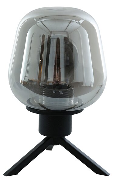 Lampada da tavolo - nero - Reflexion - vetro metallo - Ø 15cm - E27 - 2683ZW - Steinhauer