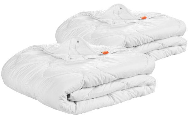 Piumino 155 x 220 cm, set di 2, piumino 4 stagioni, 100% microfibra, adatto a chi soffre di allergie, sleepling Basic 100