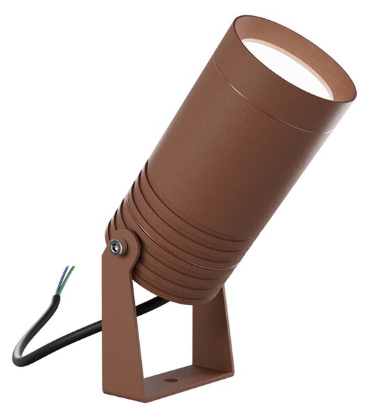 Faretto con Picchetto e Supporto GU10 IP67 Alluminio e Vetro - Corten