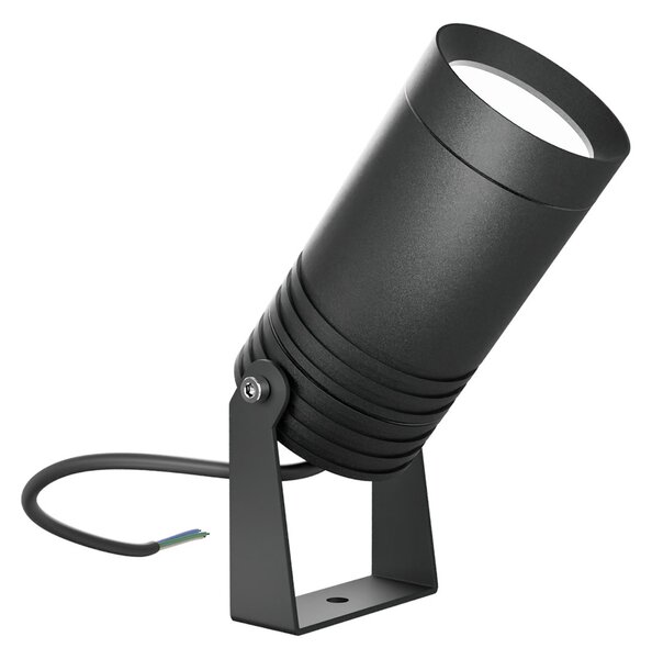 Faretto con Picchetto e Supporto GU10 IP67 in Alluminio e Vetro - Antracite