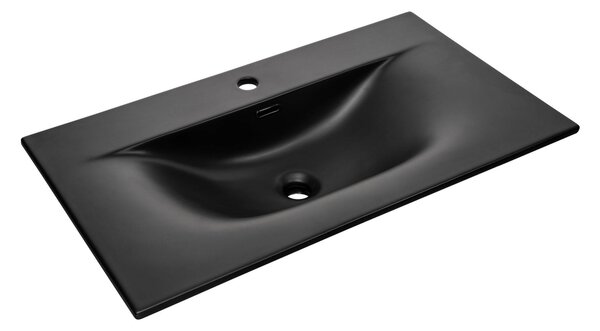 Comad lavabo marmorizzato SKY 1 nero opaco 81x46x17 cm