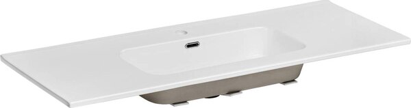 GO120-8095 Lavabo in Vetroceramica 121 x 46 cm, bianco, lavabo per mobili