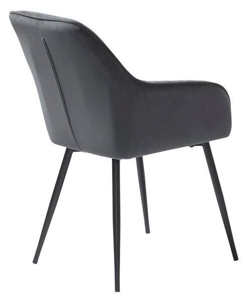 Set di sedie da pranzo grigia in imbottito con braccioli 2 pz Nolan Stripe – Unique Furniture