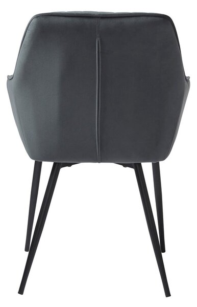 Set di sedie da pranzo grigia in imbottito con braccioli 2 pz Nolan Stripe – Unique Furniture