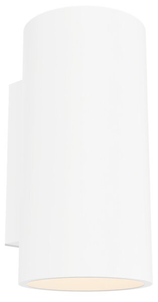 Applique da Parete 2xGU10 Cilindrica Ø120mm in Gesso Pitturabile
