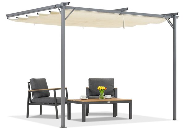 Tettoia per terrazza Santana crema 3x3m Garden Point