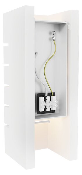 Applique da Parete E14 RIFT Rettangolare in Gesso Pitturabile