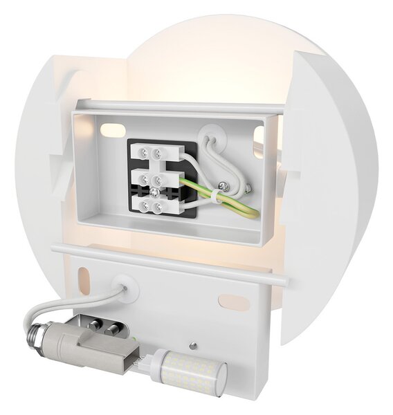 Applique Rotonda da Parete G9 DISCO in Gesso Pitturabile