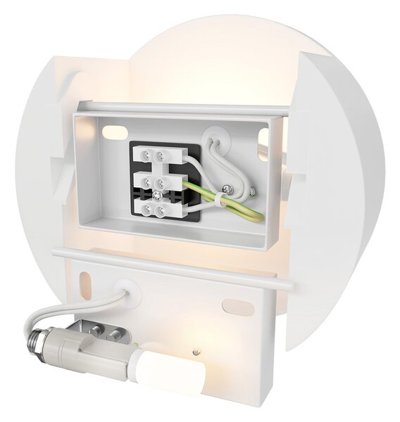 Applique Rotonda da Parete G9 DISCO in Gesso Pitturabile