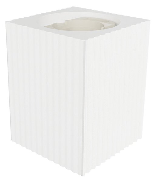 Plafoniera Quadrata 70x70mm h90mm GU10 in Gesso Rigato