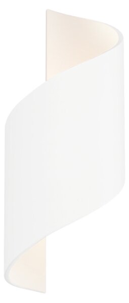 Applique da Parete G9 a Spirale in Gesso Pitturabile
