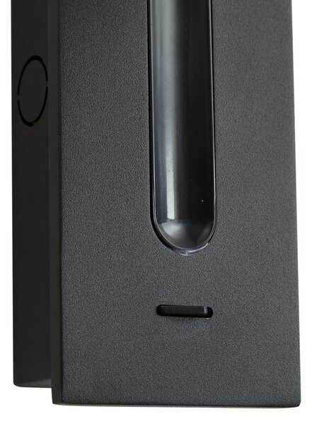 Set di 2 lampade da parete moderne nere con LED inclusi - Plaza