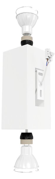 Applique da Parete 2xGU10 Rettangolare in Gesso Pitturabile