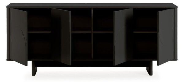 Cassettiera nera 180x75x40 cm Solei – MOME