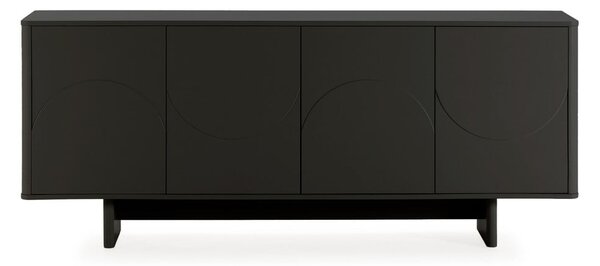 Cassettiera nera 180x75x40 cm Solei – MOME