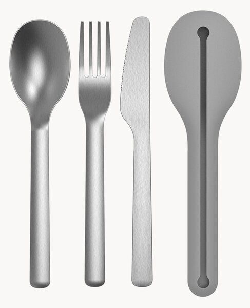 Set di 4 posate da viaggio Grey
