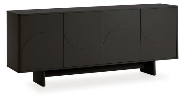 Cassettiera nera 180x75x40 cm Solei – MOME