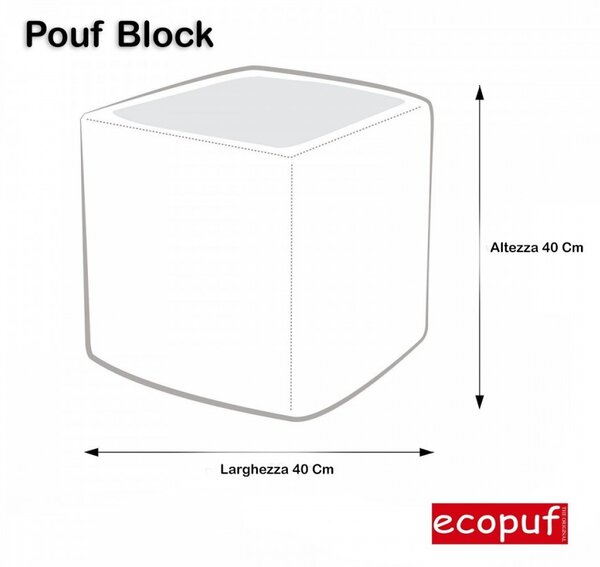 Pouf poggiapiedi sgabello quadrato in velluto a coste 40x40