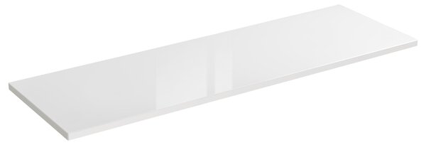 Piano Bagno 140 Cm Bianco Lucido Rovere Dorato Craft Mdf Pvc
