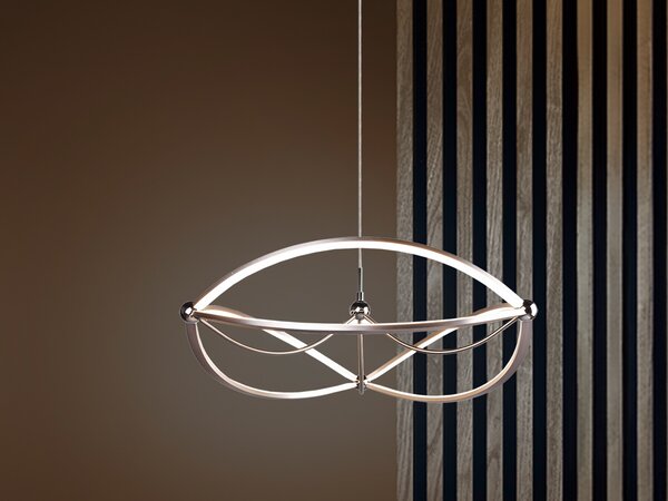 Lampada a sospensione a LED CHARIVARI argento Trio 321210107