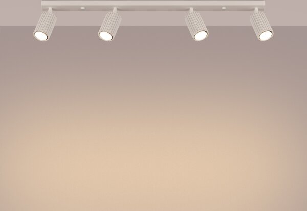 Lampada da soffitto KARBON 4L beige 4xGU10 10W alluminio 16.5x6.5x81cm Sollux Lighting