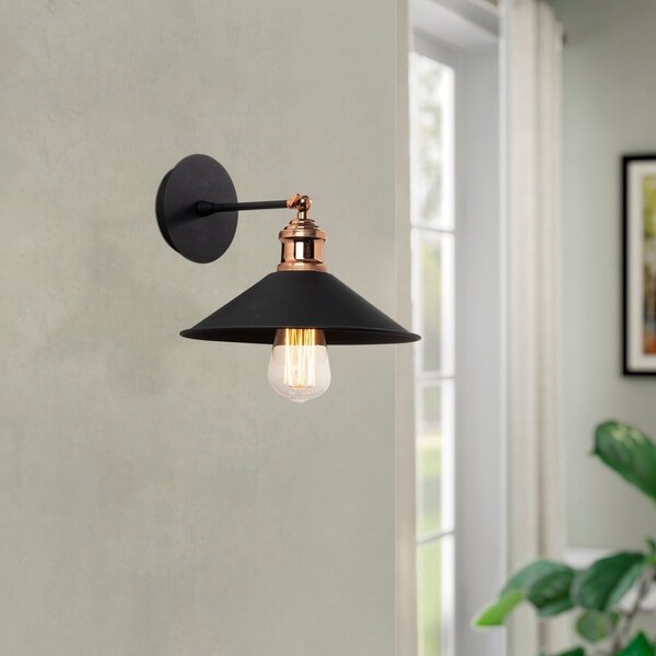 Lampada da parete nera ø 24 cm Berceste – Opviq lights