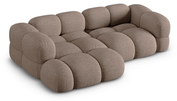 Divano angolare marrone (con penisola a sinistra/con chaise lounge) Loretto – Cosmopolitan Design