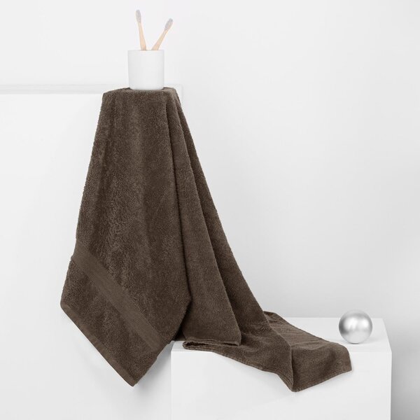 Set di asciugamani per viso e corpo tipo terry marroni in cotone 10 pz Marina – DecoKing
