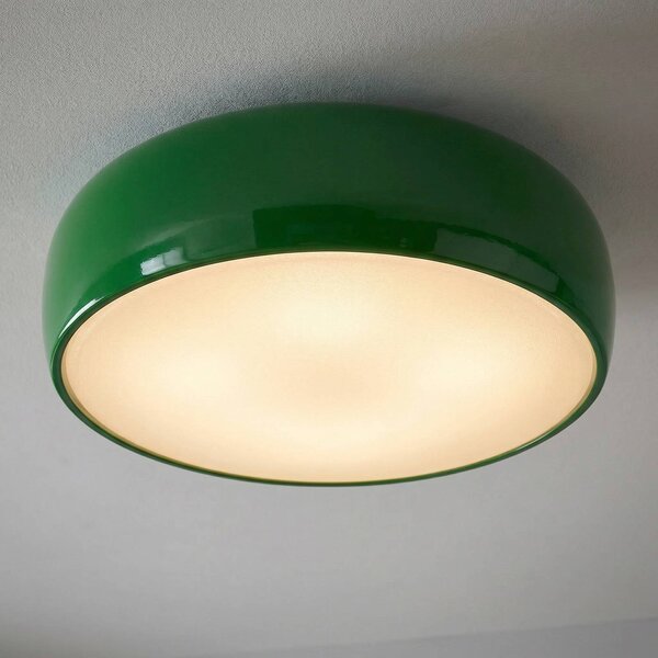 FLOS Plafoniera di design SMITHFIELD C, dimmerabile, Verde, Soggiorno / Sala da pranzo, Alluminio, Design, Plafoniera