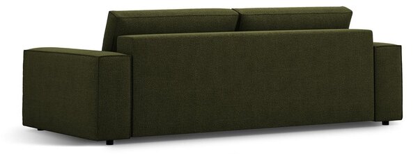 Divano letto verde scuro in tessuto bouclé 247 cm Jodie - Micadoni Home