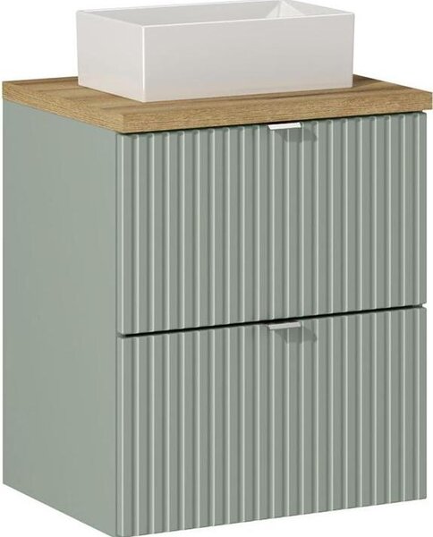 Set Da Bagno 50 Cm Con Piano E Lavabo Rettangolare Da Appoggio