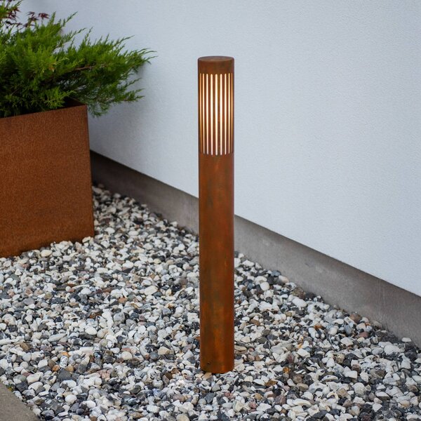 Konstsmide Lampioncino da giardino Pistoia, dimmerabile, Marrone / Ruggine, Alluminio, Lampada da esterni