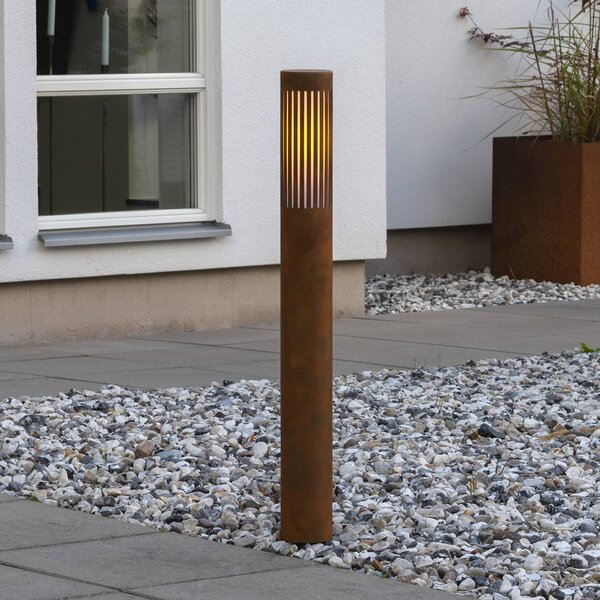 Konstsmide Lampioncino da giardino Pistoia, dimmerabile, Marrone / Ruggine, Alluminio, Lampada da esterni