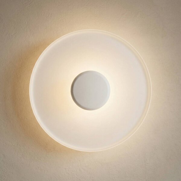 Vibia Applique da parete di design Top, dimmerabile, Bianco / Opale, Soggiorno / Sala da pranzo, Metallo, Moderno, Applique