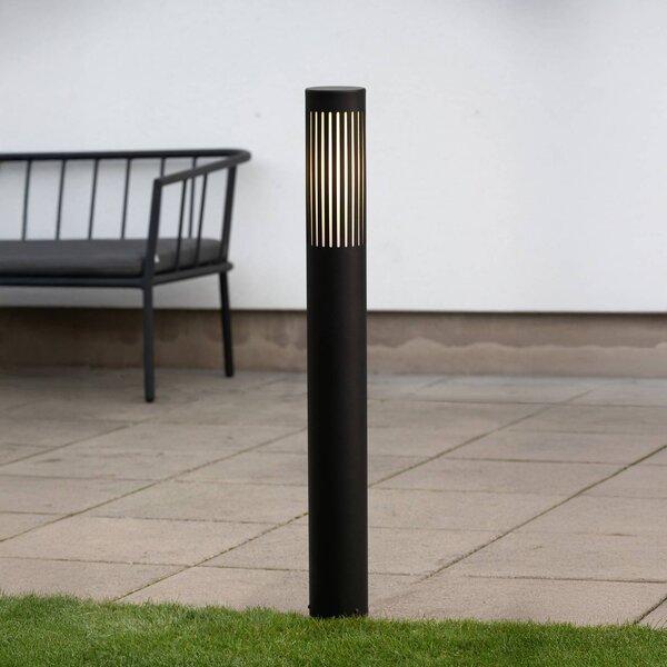 Konstsmide Lampioncino da giardino Pistoia, dimmerabile, Nero, Alluminio, Lampada da esterni