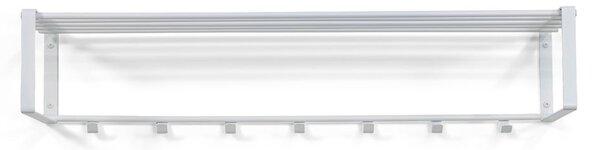Attaccapanni da parete bianco in metallo con scaffale 100 cm Rex – Spinder Design