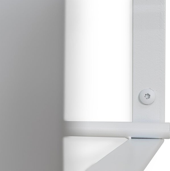 Attaccapanni da parete bianco in metallo con scaffale 100 cm Rex – Spinder Design