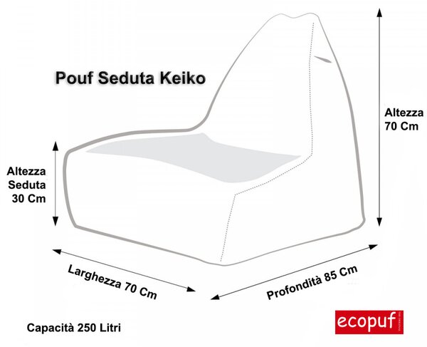 Pouf poltrona sacco 100% juta sfoderabile e maniglia