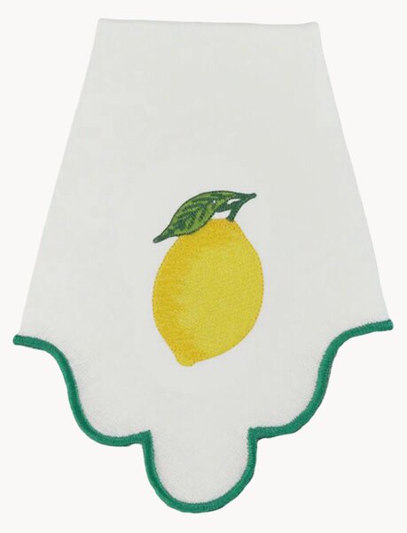 Tovagliolo con ricamo al limone Ondulado