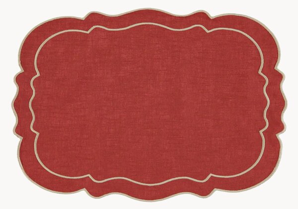 Tovaglietta americana con bordo ricamato Clou