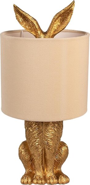 Clayre & Eef Lampada da tavolo Rabbit Ø 20x43 cm Poliresina color oro