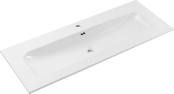 Comad FLY 120D lavabo doppio 121x46x15,5 cm, bianco, Vetroceramica