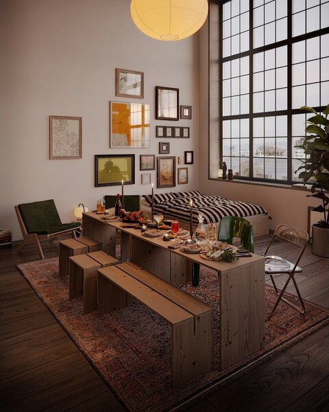 Panchina di colore naturale Join-In – Karup Design